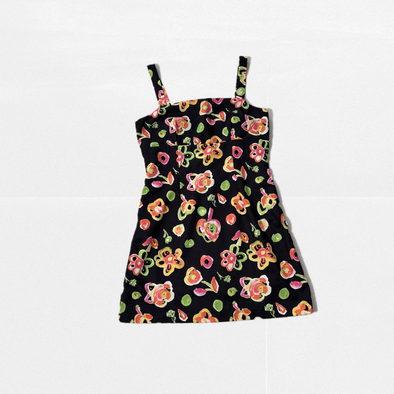 vestido neon flowers vintage ❥