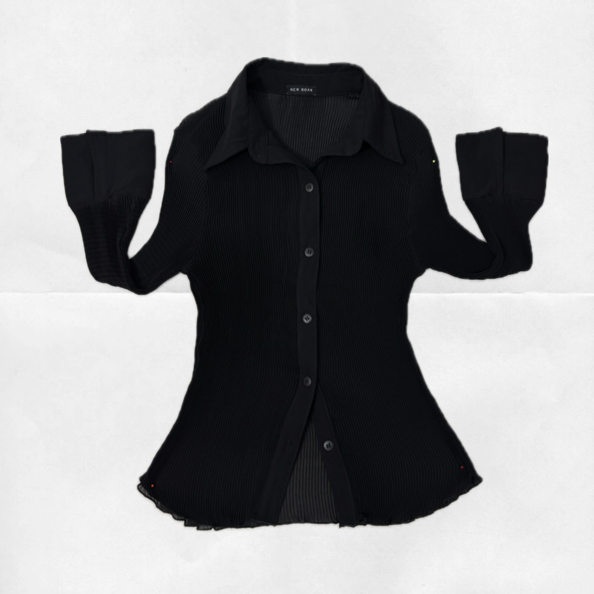 camisa plissada black ♡