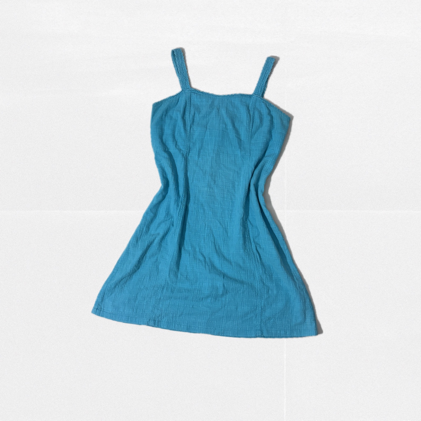 vestido 100% algodão turquesa ❀